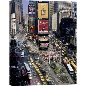 Quadro, stampa su tela. Michel Setboun, Traffico a Times Square, New York