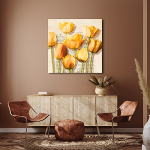 Floral wall art print and canvas. Luca Villa, Vintage tulips (detail)