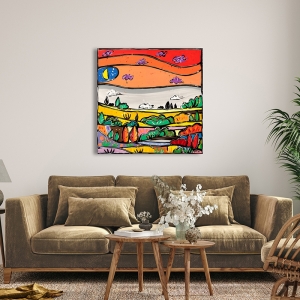 Bunte Bilder auf Leinwand und kunstdruck, Wallas, Bunte Landschaft