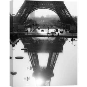 Tableau sur toile. Michel Setboun, Reflets de la tour Eiffell, Paris