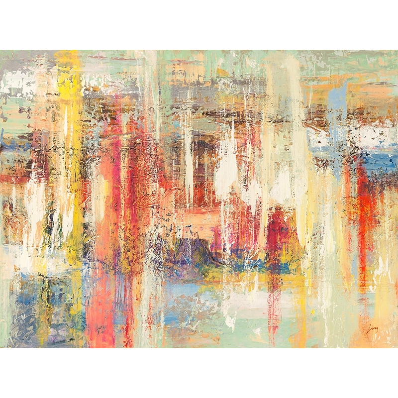 Cuadro abstracto en lienzo, poster, Lucas, Reflejos de colores