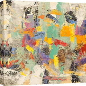 Cuadro abstracto en lienzo, poster, Lucas, Revolución de colores I