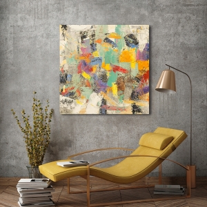 Cuadro abstracto en lienzo, poster, Lucas, Revolución de colores I