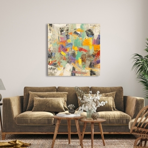 Abstract wall art print, canvas, Lucas, Colourful revolution I