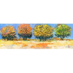 Quadro alberi, stampa canvas, poster. Florio, Alberi in estate