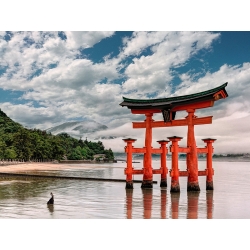 Leinwandbilder, Kunstdruck, Itsukushima-Schrein, Hiroshima, Japan