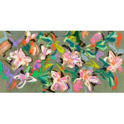 Tableau fleurs moderne, Kelly Parr, Parade de lis d'eau
