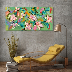 Quadro moderno con fiori, tela, poster. Kelly Parr, Ninfee d’estate