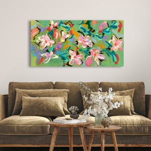 Quadro moderno con fiori, tela, poster. Kelly Parr, Ninfee d’estate