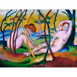 Cuadro en lienzo y poster de Franz Marc, Desnudos al aire libre