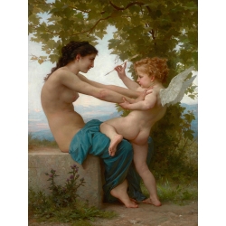 Kunstdruck Bouguereau, Junges Mädchen verteidigt sich gegen Eros