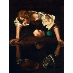 Cuadro en lienzo y poster Caravaggio, Narciso