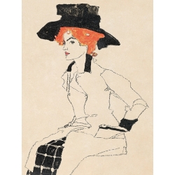 Kunstdruck und Leinwandbilder Schiele, Porträt einer Frau II