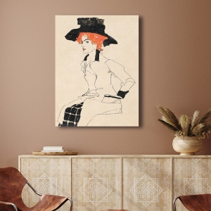 Kunstdruck und Leinwandbilder Schiele, Porträt einer Frau II