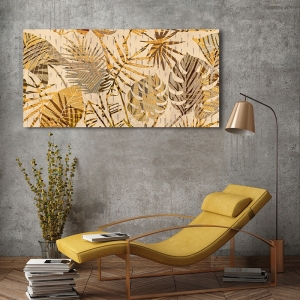 Golden palm art print, canvas, poster, Eve C. Grant, Golden Palms