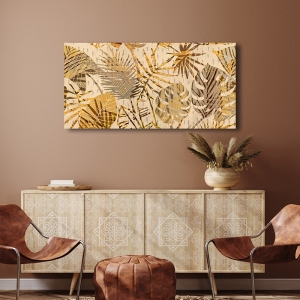 Quadro moderno con foglie di palma. Grant, Palme in oro
