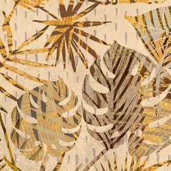 Quadro moderno con foglie di palma. Grant, Palm Festoon Gold II