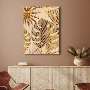 Cuadro moderno de hojas, lienzo y poster, Grant, Palmas de oro III