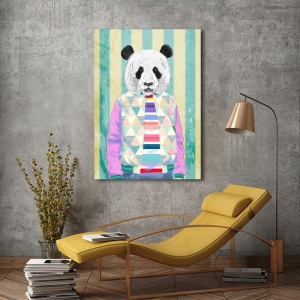 Wall art print, modern canvas with panda. Matt Spencer, The Dude