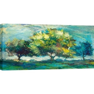 Wall art print and canvas, Sapphire Trees by Luigi Florio