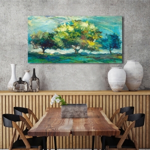 Wall art print and canvas, Sapphire Trees by Luigi Florio
