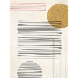 Abstrakte Kunstdruck, Linien und Formen I von Sayaka Miko