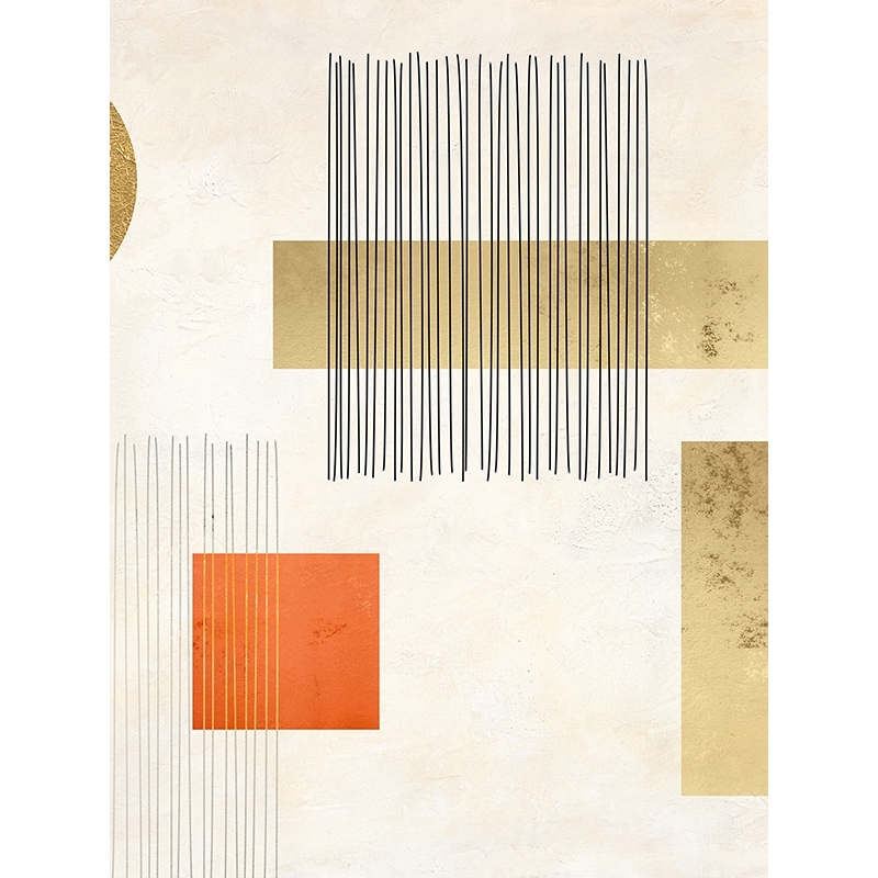 Abstrakte Kunstdruck, Linien und Formen II von Sayaka Miko