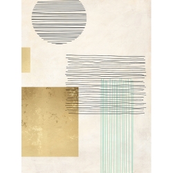 Tableau abstrait sur toile, Lignes et Formes III de Sayaka Miko