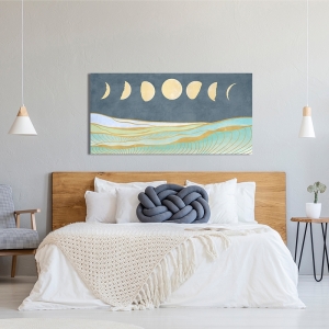 Toile, affiche, poster, Phases de la lune et marées de Sayaka Miko