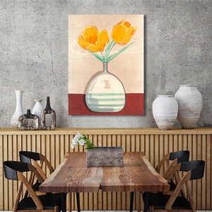 Cuadro en lienzo y lámina, Jarrón con tulipanes I, Pat Dupree