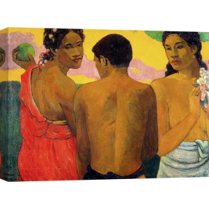 Cuadro famoso en canvas. Gauguin Paul, Tre tahitiani