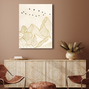 Modern art print, Sunset on the Mountains II by Sayaka Miko