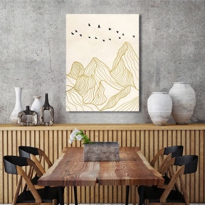 Poster nordischen Stil, Sonnenuntergang in Bergen II, Sayaka Miko
