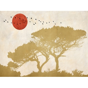 Tableau style scandinave, Au-dessus des arbres de Sayaka Miko