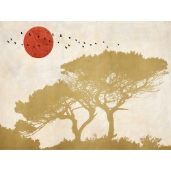 Tableau style scandinave, Au-dessus des arbres de Sayaka Miko