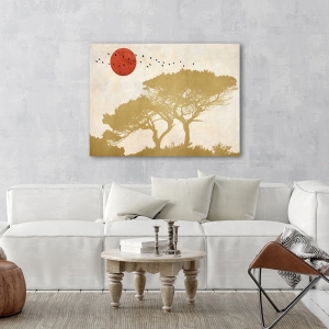 Tableau style scandinave, Au-dessus des arbres de Sayaka Miko