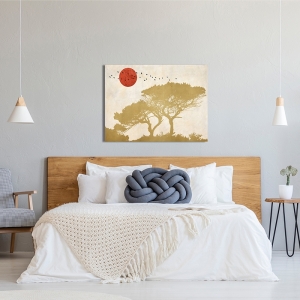 Tableau style scandinave, Au-dessus des arbres de Sayaka Miko