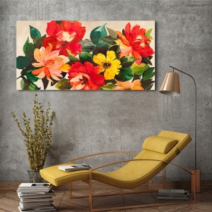 Tableau fleurs sur toile, affiche, L'été au jardin de Anna Borgese