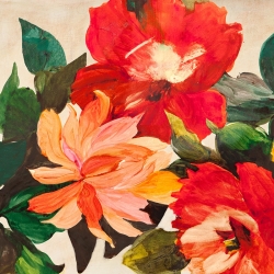Tableau fleurs sur toile, affiche, L'été au jardin I de Anna Borgese
