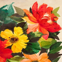 Quadro floreale su tela, Anna Borgese, Estate in giardino II