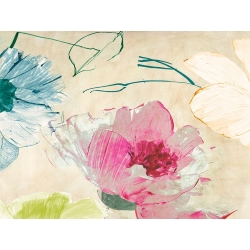 Tableau sur toile, affiche, Fleurs colorées I de Kelly Parr