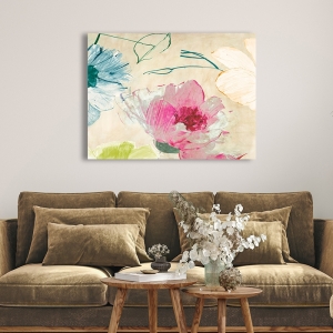 Cuadro en lienzo y lámina enmarcada, Flores de colores I, Kelly Parr