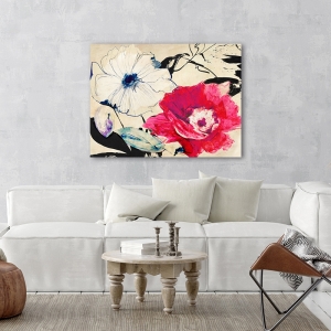 Modern flowers on canvas, Colorful Composition II by Kelly Parr
