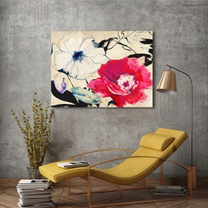 Tableau sur toile, affiche, Fleurs colorées II de Kelly Parr
