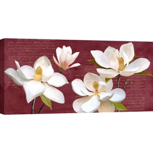 Wall art print and canvas, Burgundy Magnolia by Luca Villa