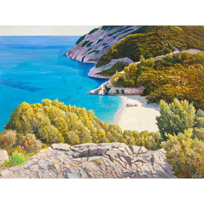 Seascape art print and canvas, Sunny bay by Adriano Galasso