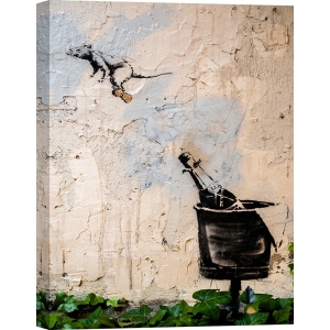Poster y canvas Banksy, Rue des Hospitalières Saint-Gervais, Paris