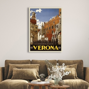 Quadro, stampa, poster vintage Verona, 1938