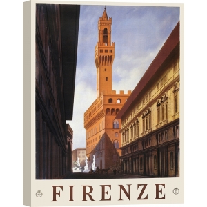 Tableau sur toile, affiche et poster vintage, Florence, 1938