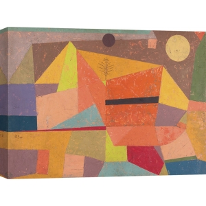 Tableau sur toile. Paul Klee, Joyful Mountain Landscape